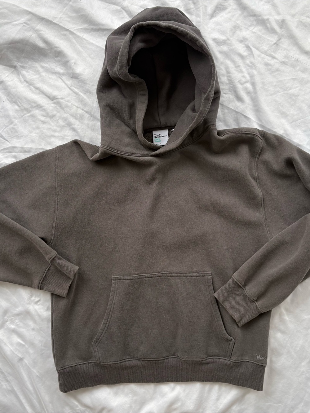 Aritzia TNA Sweatfleece Cozy Fleece Hoodie Gray Size L